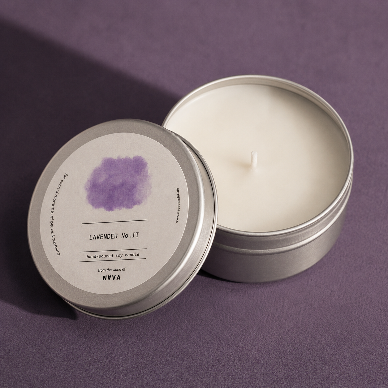 Lavender Soy Candle in Recycled Aluminum Tin (100gr)
