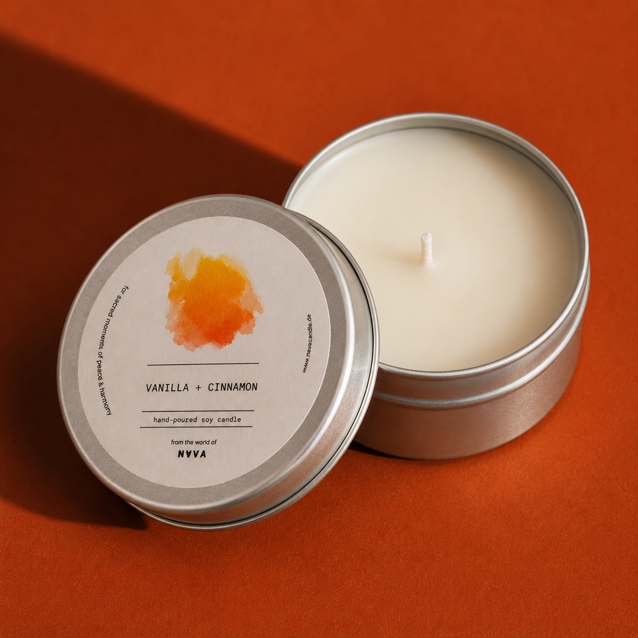 Vanilla & Cinnamon Soy Candle in Recycled Aluminum Tin (100gr)