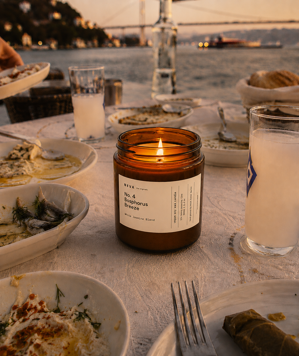 Organic Soy Candle - Bosphorus Breeze | Jasmine & Sea Salt