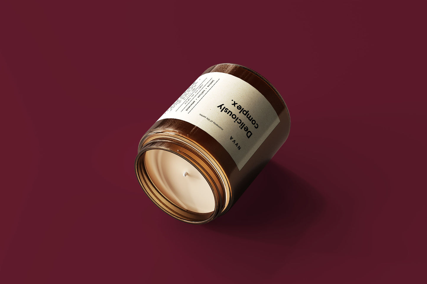 Deliciously Complex candle label — Moments of Life series by NAVA Berlin