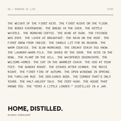 Home, Distilled.