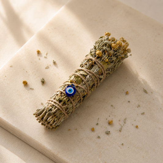 Herbal Incense Bundle Pack of 5 – White Sage, Wild Rue & Bay Leaf | Natural Cleansing Smudge Stick