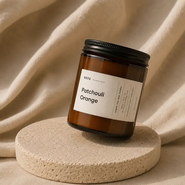 Orange + Patchouli, Organic Soy Candle