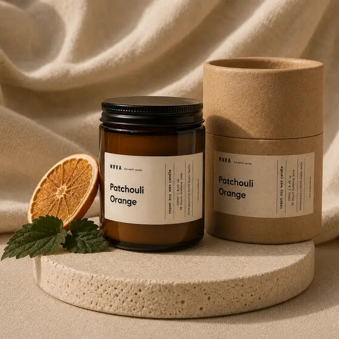 Orange + Patchouli, Organic Soy Candle