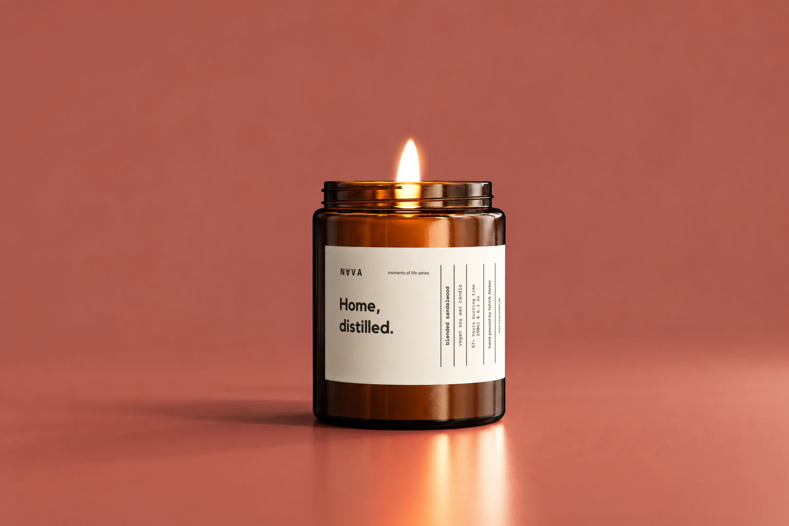 Home Distilled sandalwood soy candle by NAVA